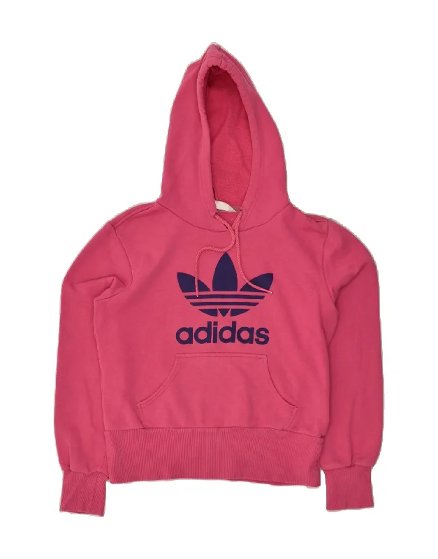 Major Savings ADIDAS Womens Graphic Hoodie Jumper EU 38 Medium Pink Cotton