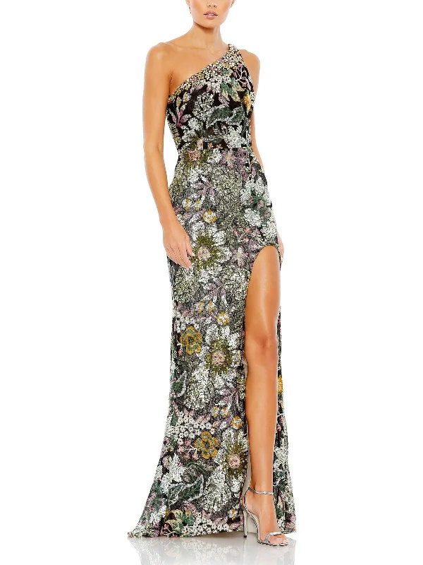 Deal Explosion Womens Lace Embellished Evening Dress