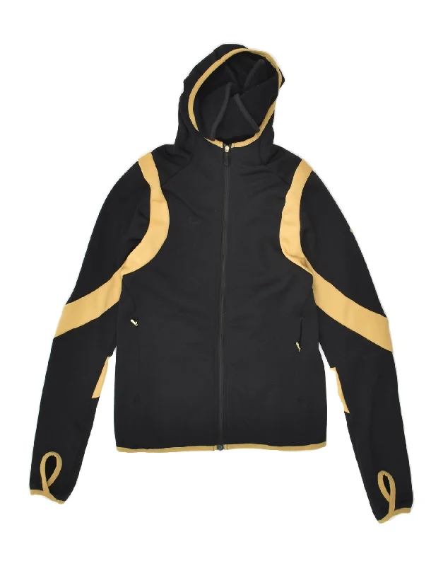 Bonus Savings NIKE Womens Zip Hoodie Sweater UK 0/2 XS Black Colourblock Polyester