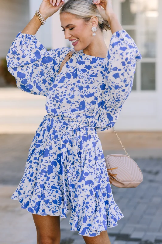 Lowest Price Stay Close Blue Floral Dress