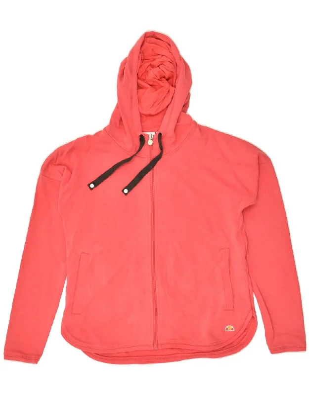 Weekend Flash Sale ELLESSE Womens Graphic Zip Hoodie Sweater UK 14 Medium Red Cotton Weekend Flash Sale ELLESSE Womens Graphic Zip Hoodie Sweater UK 14 Medium Red Cotton