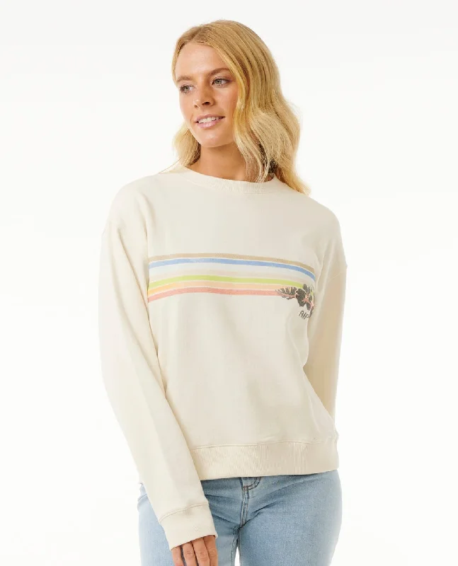 Deep Discounts Rip Curl Hoffman Relaxed Crew Sweatshirt-Bone