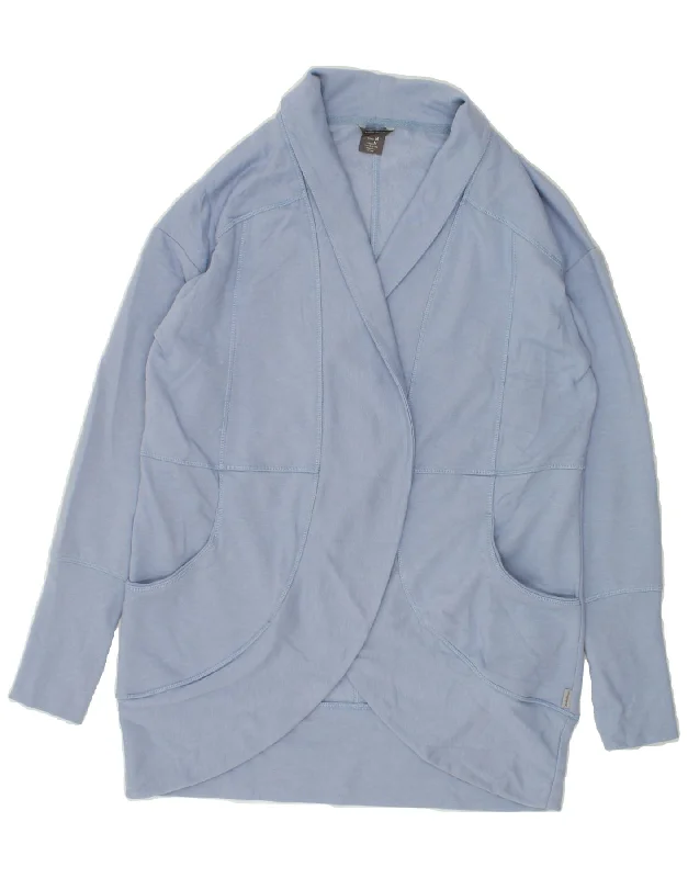 Fantastic Deals EDDIE BAUER Womens Cardigan Sweater UK 14 Medium Blue Cotton