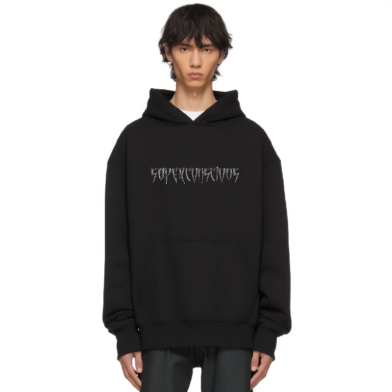 Overstock Superconscious Logo Hoodie - Black/Liquid Metal