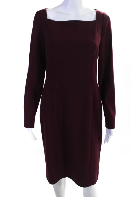 Deal Alert Paule Ka Womens Purple Cotton Long Sleeved Dress