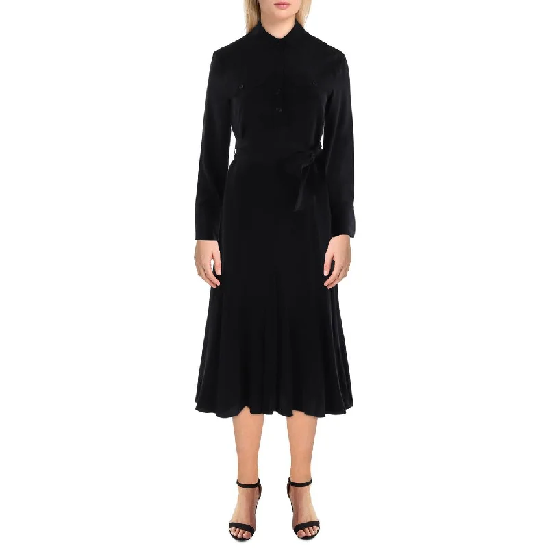 Discount Deals Lenora Womens Below Knee Long Sleeve Midi Dress