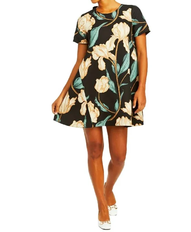 Special Buy Cecily Reversible Mini Dress In Black/ivory