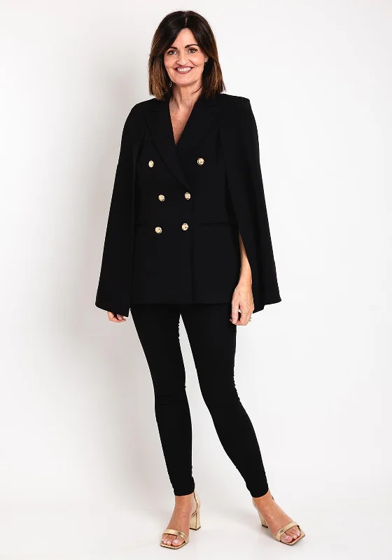 Fantastic Deals Serafina Collection Cape Sleeve Blazer, Black