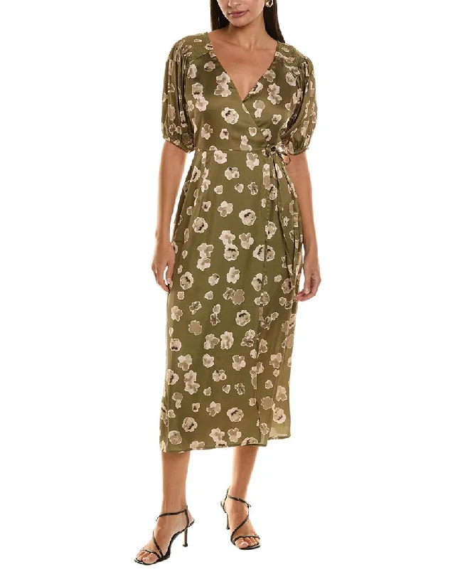 Price Rollback French Connection Bronwyn Aleeya Satin Wrap Dress