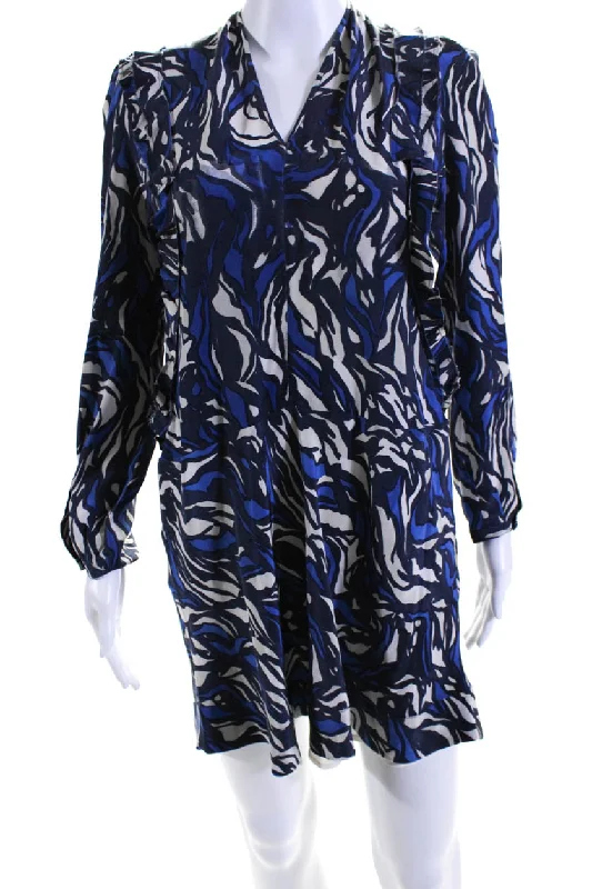 Exclusive Offers Isabel Marant Etoile Womens Long Sleeve V Neck Dress Blue