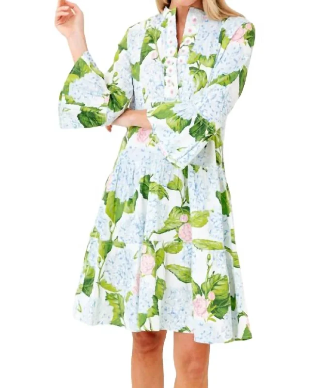 Exclusive Deal Caty Dress In Classic Hydrangea