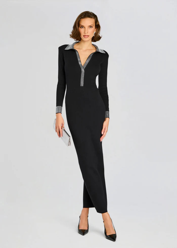 Limited Edition Retrofete - Shareen Embellished Knit Dress - Black/Silver