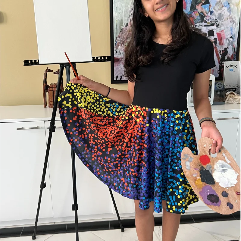 Special Savings Pointillism Kids Twirl Dress [FINAL SALE]