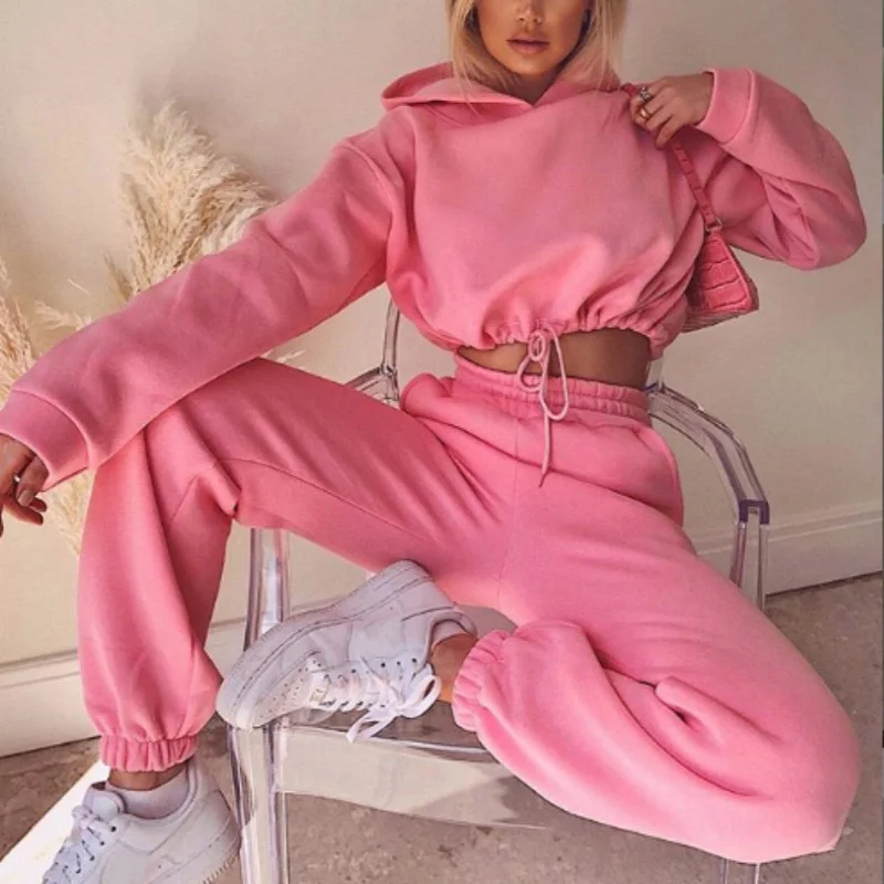 Super Sale Jogging Suits For Women 2 Piece Sweatsuits Tracksuits Sexy Long Sleeve HoodieCasual Fitness Sportswear
