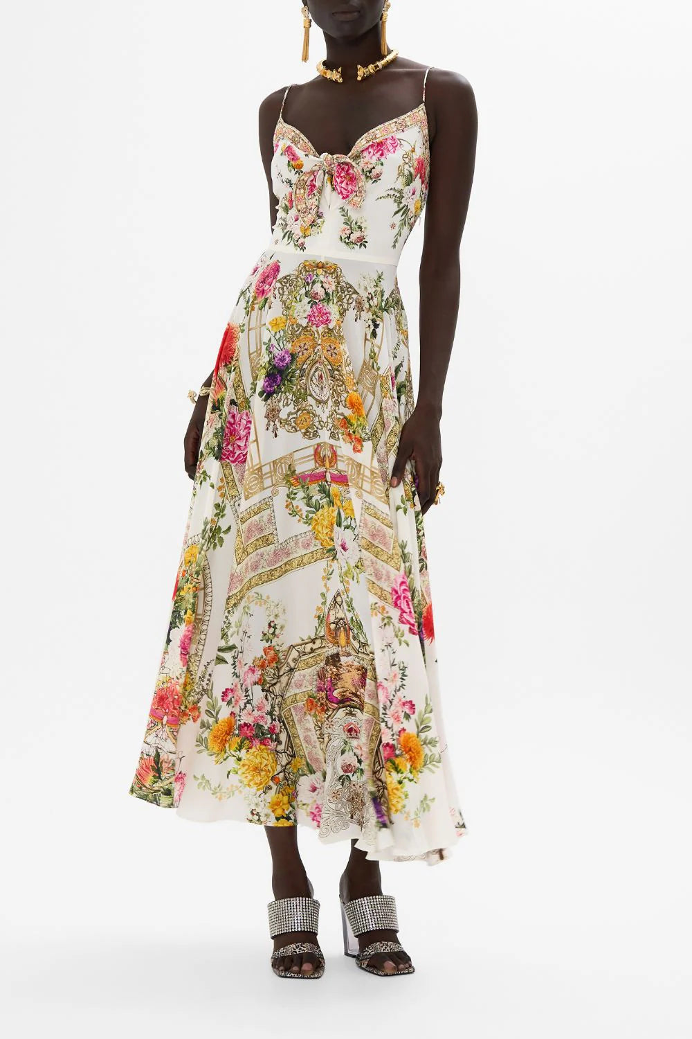 New Deals Camilla - Long Dress With The Front - Egyptian Rose
