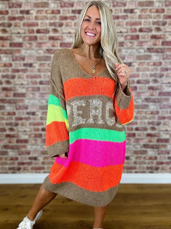 Special Savings Peace Out Knit Dress