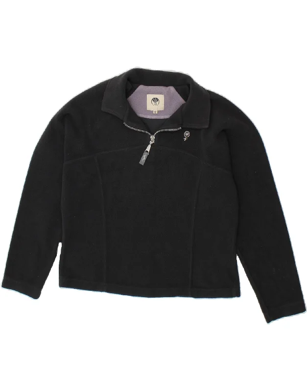 Super Deal FAT FACE Womens Zip Neck Fleece Jumper UK 12 Medium  Grey Polyester