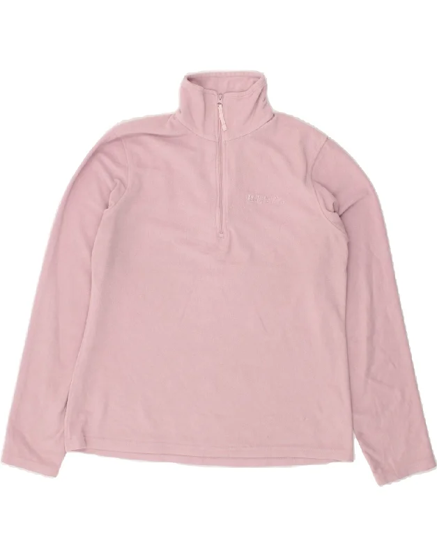 Take Advantage MOUNTAIN WAREHOUSE Womens Zip Neck Fleece Jumper UK 14 Medium Pink