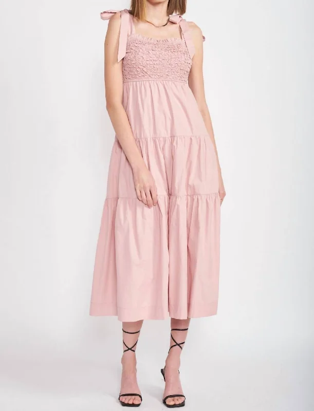 Special Price Matisse Textured Dress In Blush