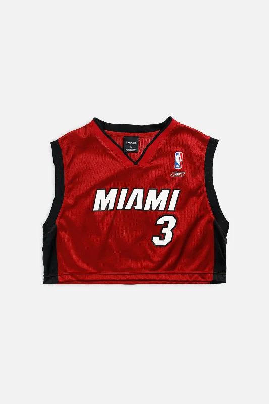 YEAR-End Sale Rework Miami Heat NBA Crop Jersey - S