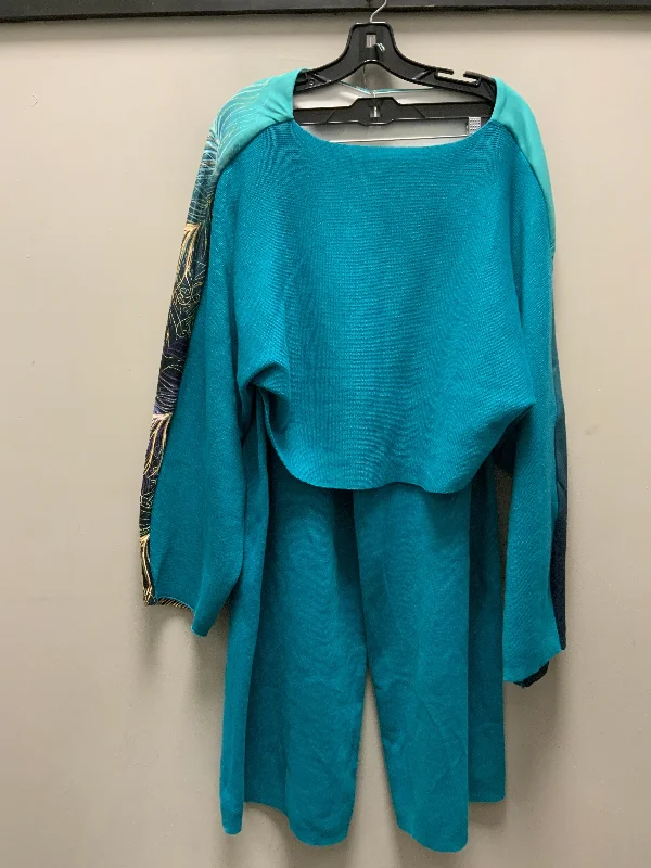 Overstock Pants Set 2pc By Clothes Mentor In Blue, Size: Xxl