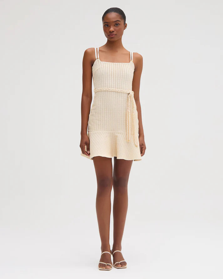 Markdowns Patbo - Metallic Knit Mini Dress - Off White