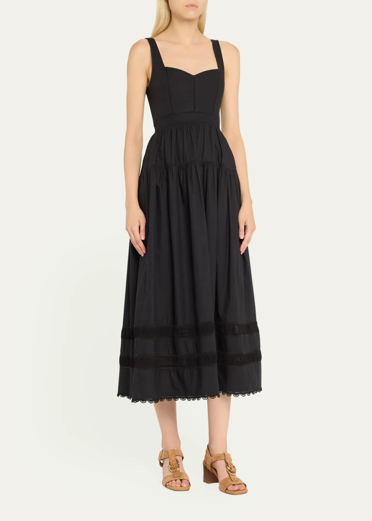 Holiday Sale Ulla Johnson - Isadora Midi-Dress - Noir