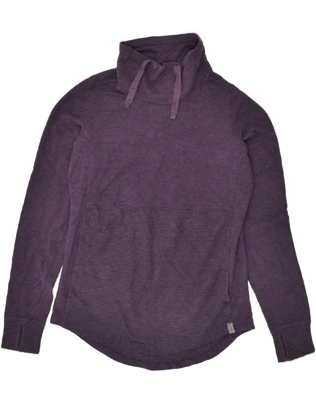 Unmissable Offer L.L.BEAN Womens Turtle Neck Sweatshirt Jumper UK 6 XS Purple Cotton