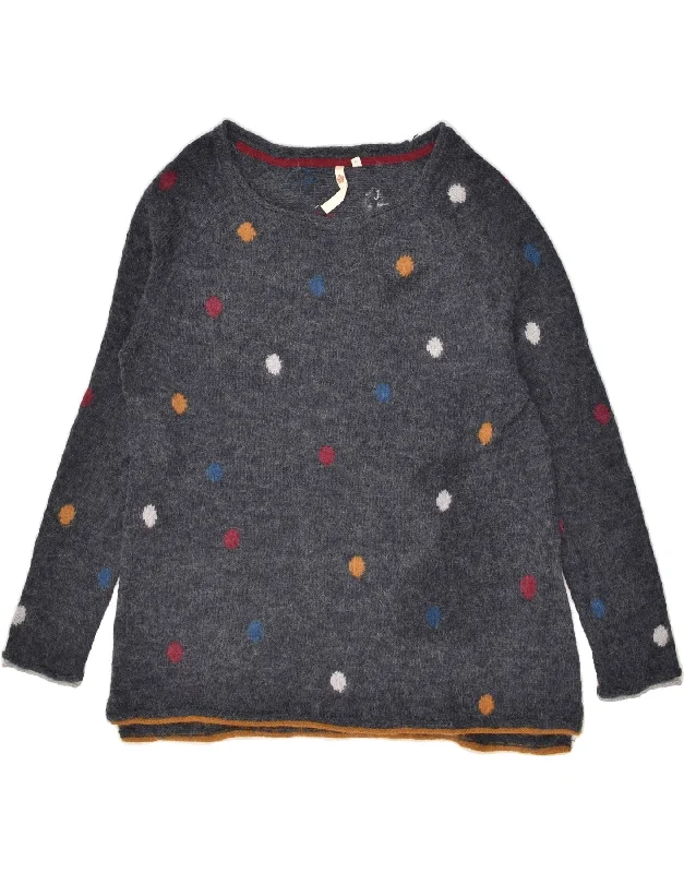 Weekend Special VINTAGE Womens Crew Neck Jumper Sweater UK 16 Large Grey Spotted Acrylic Weekend Special VINTAGE Womens Crew Neck Jumper Sweater UK 16 Large Grey Spotted Acrylic
