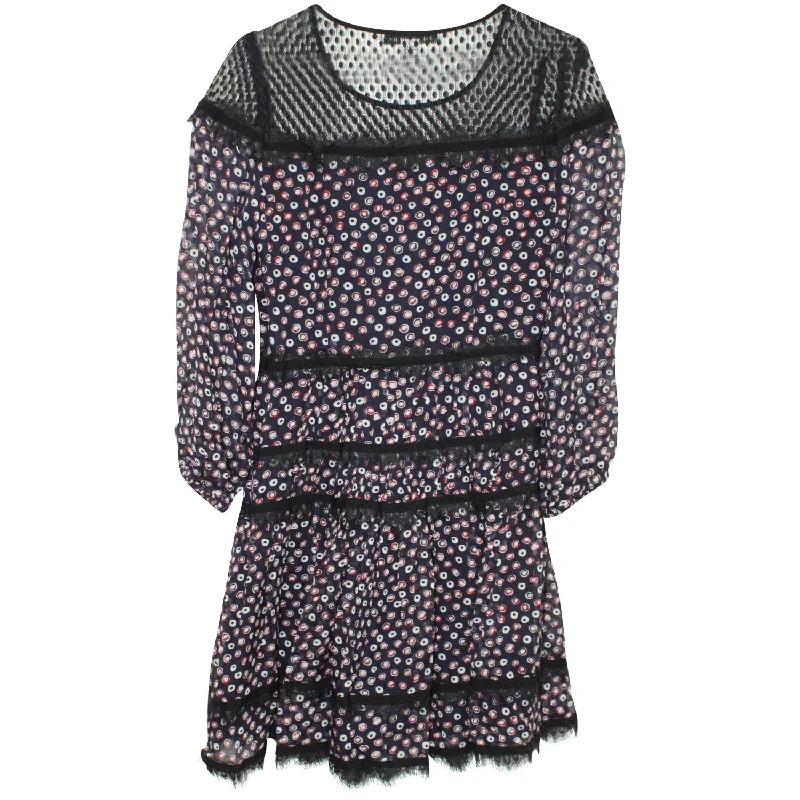 Super Bargain Diane Von Furstenberg Jamie Midi Dress in Multicolor Silk