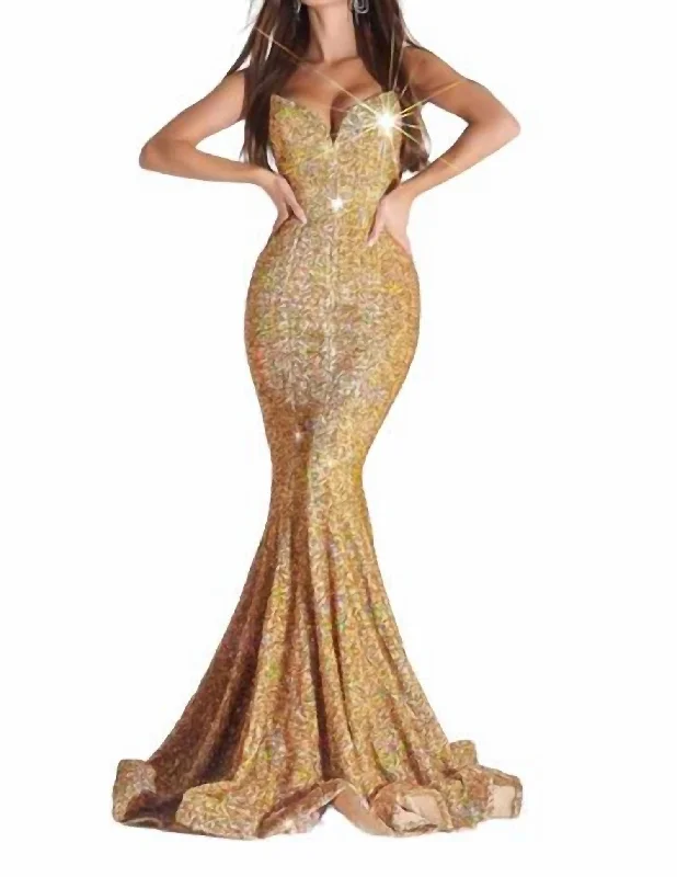 The Best Prices Mermaid Prom Dress In Gold