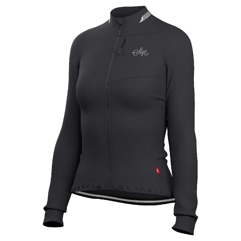 Holiday Sale Ljung Black Women's Warmer Long Sleeved Cycling Jersey