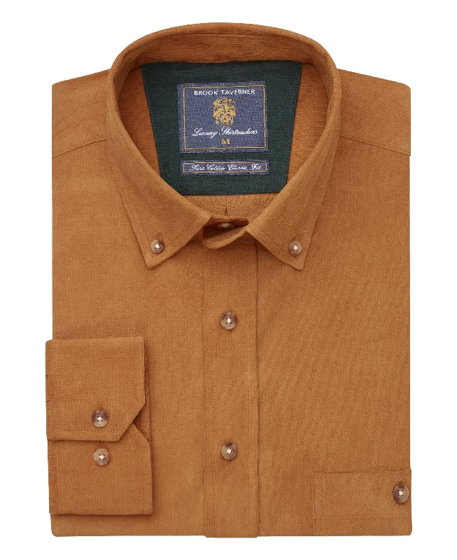 Price Break Fine Needle Cord Shirt - Gold