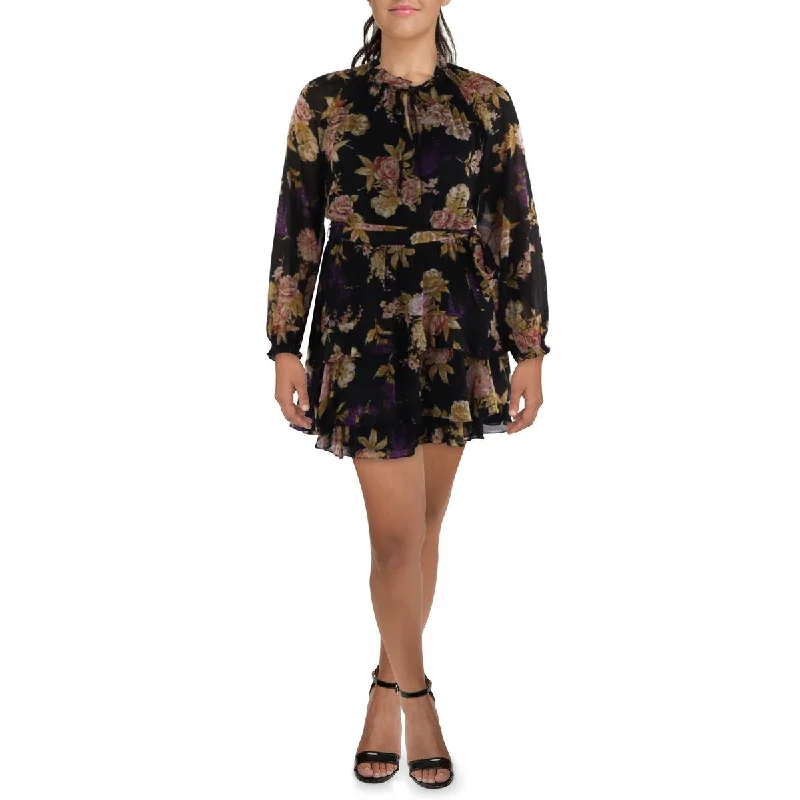 Lowest Price Womens Ruffled Midi Fit & Flare Dress