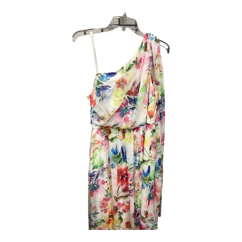 Hot Deal Dress Party Long By Adrianna Papell In Floral Print, Size: 14