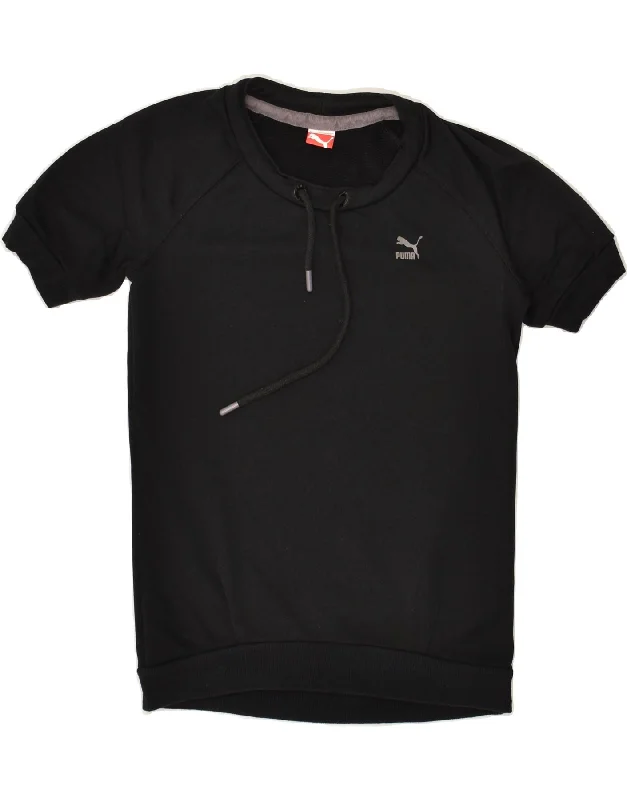 Limited Time Discount PUMA Womens Short Sleeve Sweatshirt Jumper UK 10 Small Black Cotton Limited Time Discount PUMA Womens Short Sleeve Sweatshirt Jumper UK 10 Small Black Cotton