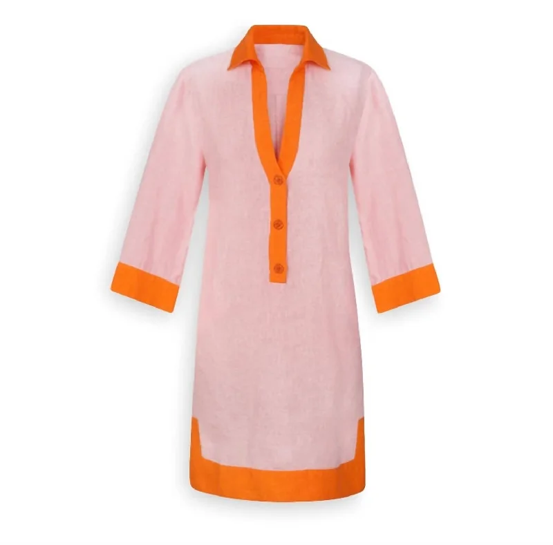 Online Specials Women's Fairfield Tunic Dress In Pink/orange