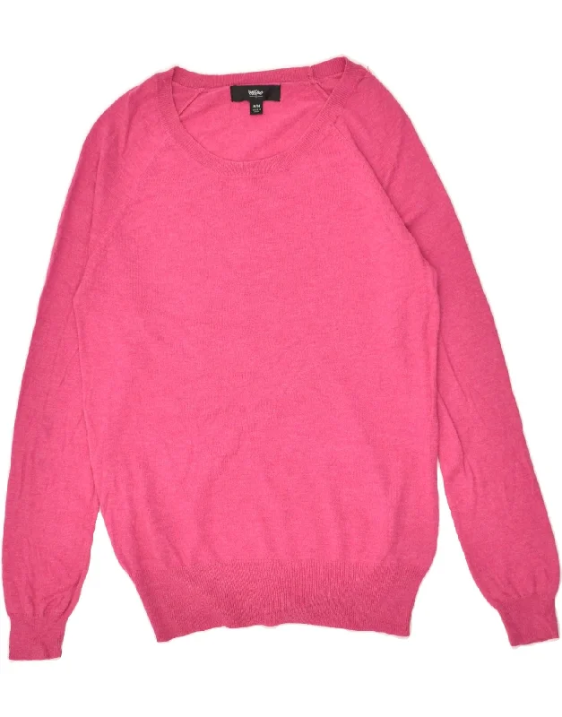 Exclusive Deal MOSSIMO Womens Boat Neck Jumper Sweater UK 12 Medium Pink Cotton