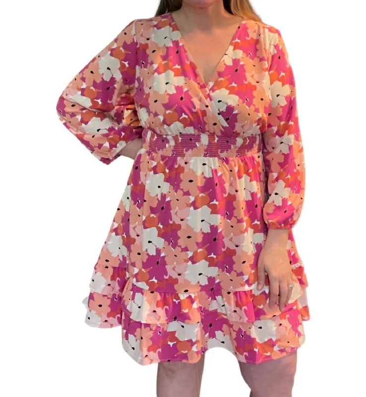 Epic Deals Carolyn Floral Dress In Pink
