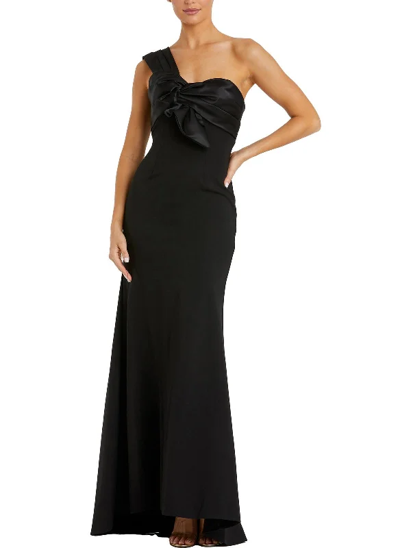 Discount Deals Womens Pleated One Shoulder Evening Dress