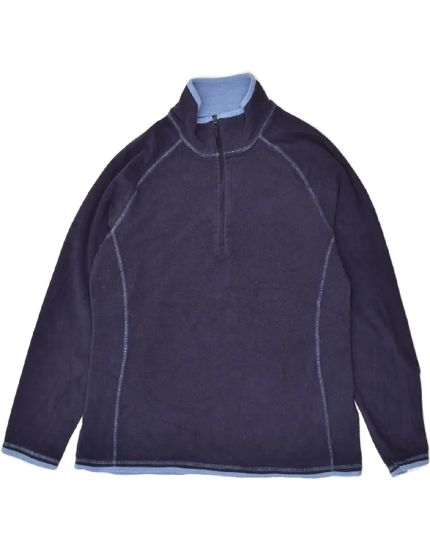 Deep Discounts MOUNTAIN WAREHOUSE Womens Zip Neck Fleece Jumper UK 16 Large Navy Blue