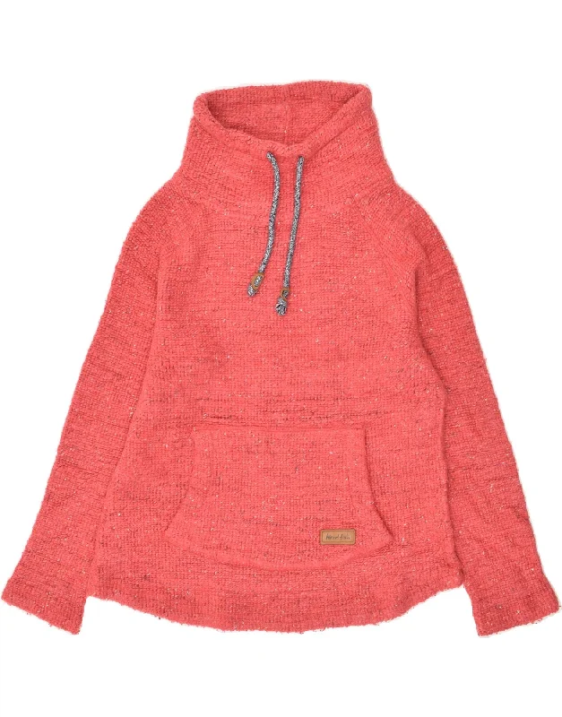 Deep Discounts WEIRD FISH Womens Roll Neck Sweatshirt Jumper UK 12 Medium  Red Acrylic