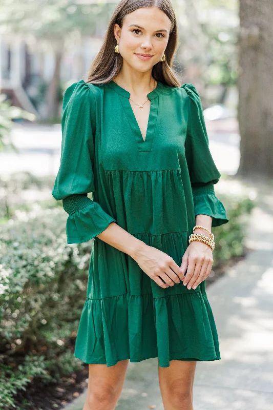 Time-Limited Offer In Your Happy Place Emerald Green Dress