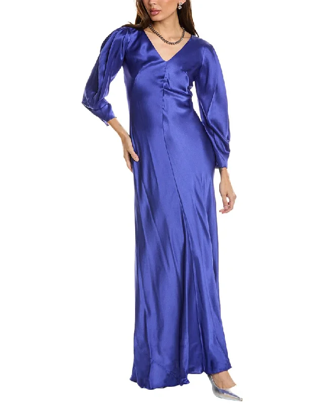 Sale Event Alberta Ferretti Satin Silk Gown