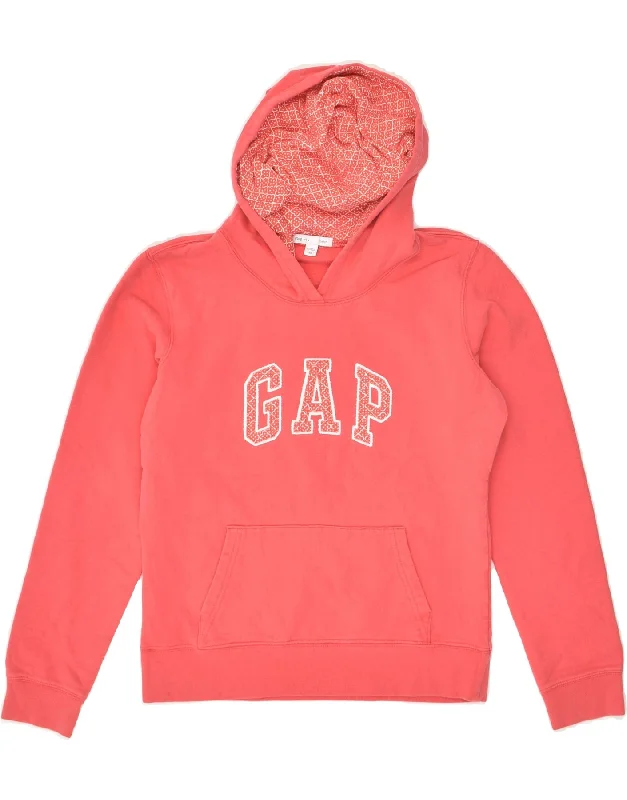 Big Discounts GAP Womens Graphic Hoodie Jumper UK 6 XS Pink Cotton