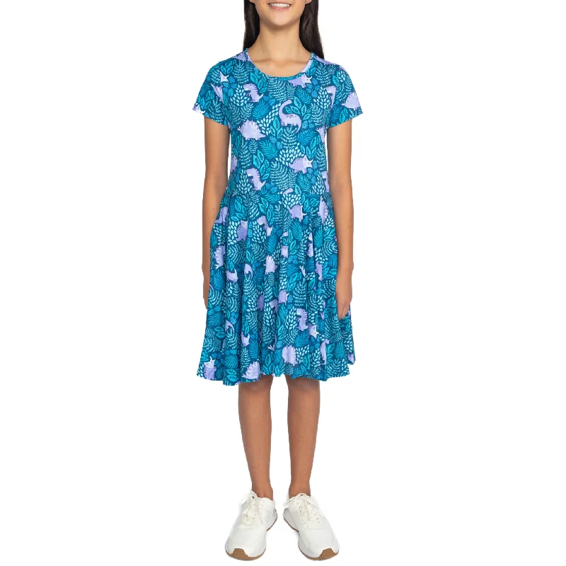 Overstock Tropical Dinosaur Kids Twirl Dress