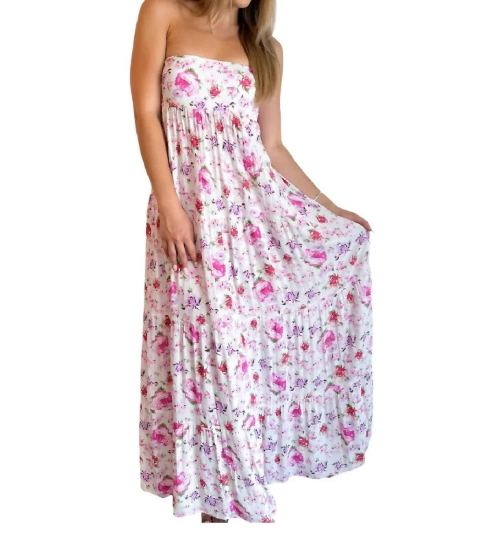 Special Discount Dreamy Floral Maxi Dress In Pink