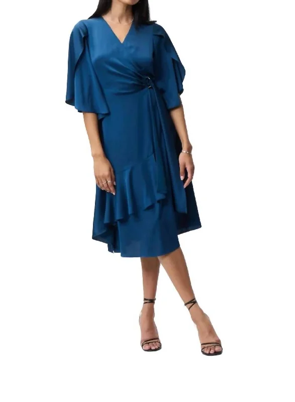 New Markdowns Wrap Tiered Dress In Nightfall