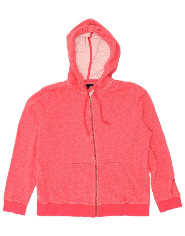 Today's Special TOMMY HILFIGER Womens Zip Hoodie Sweater UK 16 Large Pink Cotton