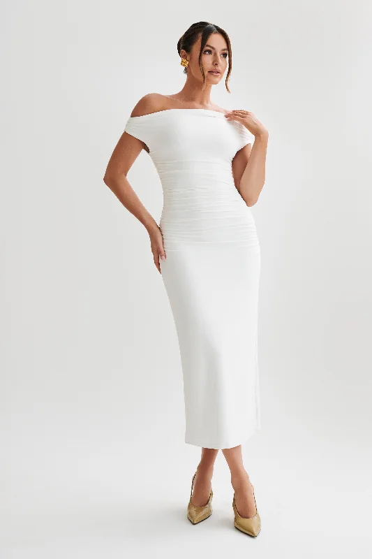 The Best Prices Alayna Recycled Nylon Midi Dress - White
